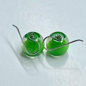 Green Bauble Earrings